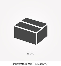 Silhouette icon box