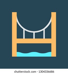 Silhouette icon bridge