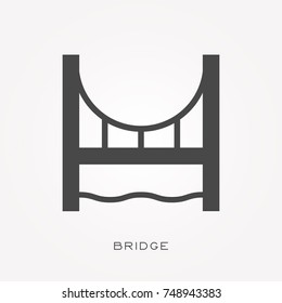 Silhouette icon bridge