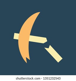 Silhouette icon broken pickaxe