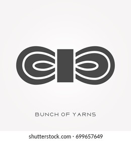 Silhouette icon bunch of yarns