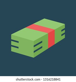 Silhouette icon bundle of money