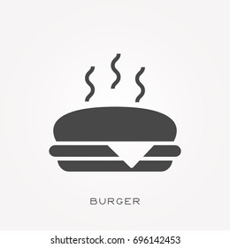 Silhouette icon burger