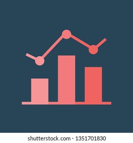 Silhouette icon business chart