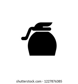 Silhouette icon. Cafeteria. Coffee pot.