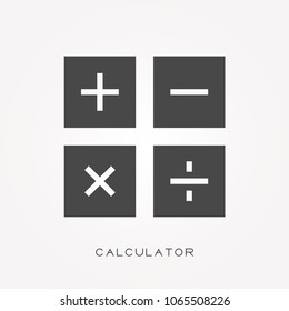 Silhouette icon calculator