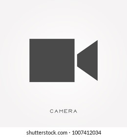 Silhouette icon camera