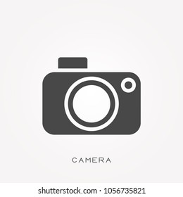 Silhouette icon camera