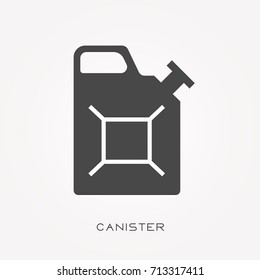 Silhouette icon canister