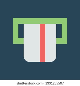 Silhouette icon card in ATM