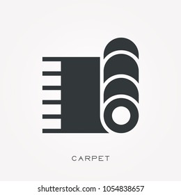 Silhouette icon carpet