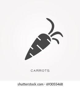 Silhouette icon carrots