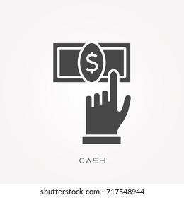 Silhouette icon cash