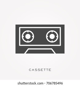 Silhouette icon cassette
