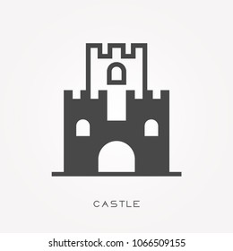 Silhouette icon castle