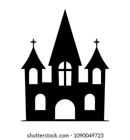 Silhouette icon castle
