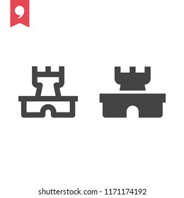 Silhouette icon castle