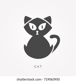 Silhouette icon cat