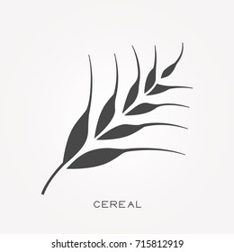 Silhouette icon cereal