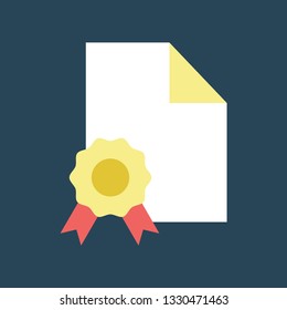 Silhouette icon certificate
