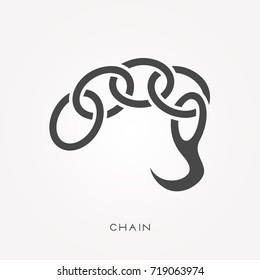 Silhouette icon chain