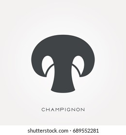 Silhouette icon champignon
