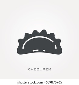 Silhouette icon cheburek
