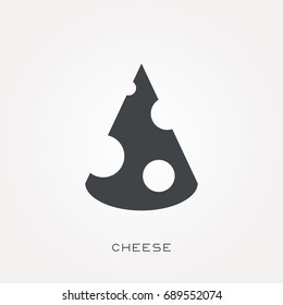 Silhouette icon cheese