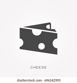 Silhouette icon cheese