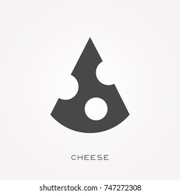 Silhouette icon cheese