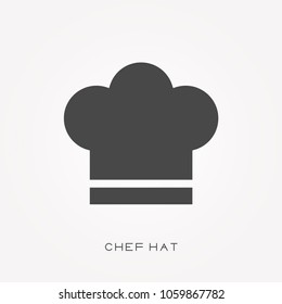 Silhouette icon chef hat