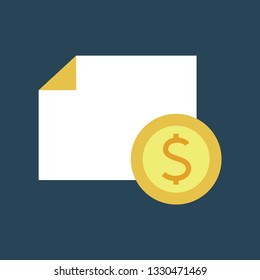 Silhouette icon cheque