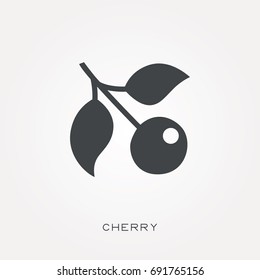 Silhouette icon cherry