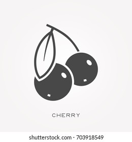 Silhouette icon cherry