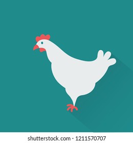 Silhouette Icon Chicken Stock Vector (Royalty Free) 1211570707 ...