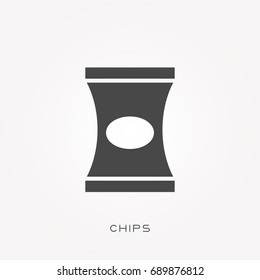 Silhouette icon chips