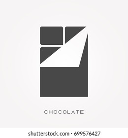 Silhouette icon chocolate