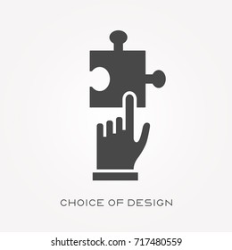 Silhouette icon choice of design