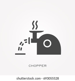 Silhouette icon chopper