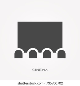Silhouette icon cinema