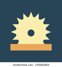 Silhouette icon circular saw