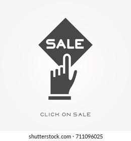 Silhouette icon click on sale