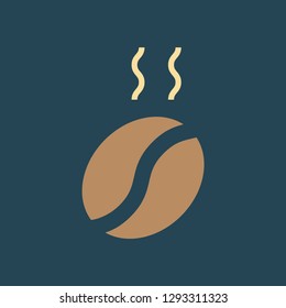 Silhouette icon coffee bean