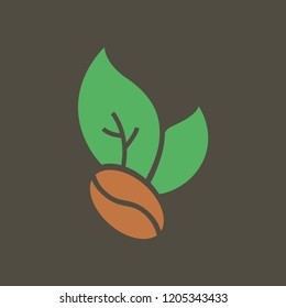 Silhouette icon coffee beans
