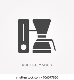 Silhouette icon coffee maker