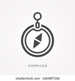 Silhouette icon compass