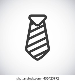 Silhouette icon concept represented by black Necktie. Isolated and shiny illustration.
