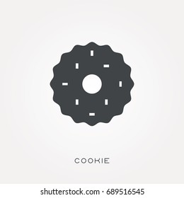Silhouette icon cookie