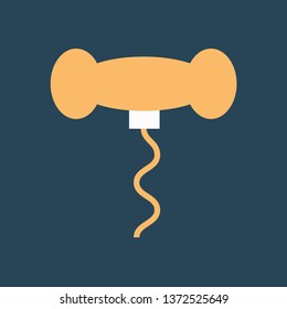 Silhouette icon corkscrew