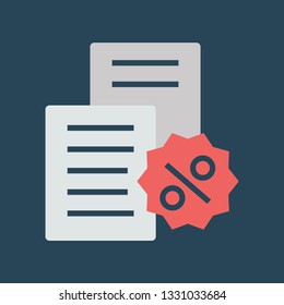 Silhouette icon coupon documents